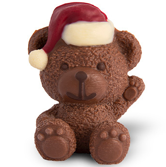 oso de chocolate Navidad Papa noel